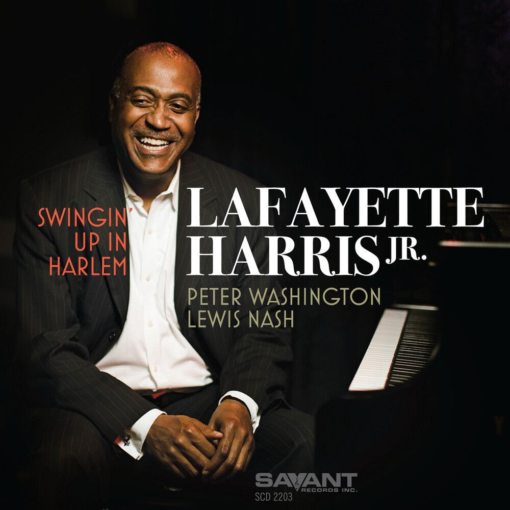 the album cover for Lafayette Harris Jr. - Swingin' Up In Harlem