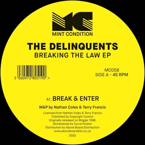 The Delinquents - Breaking the Law Vinyl Record