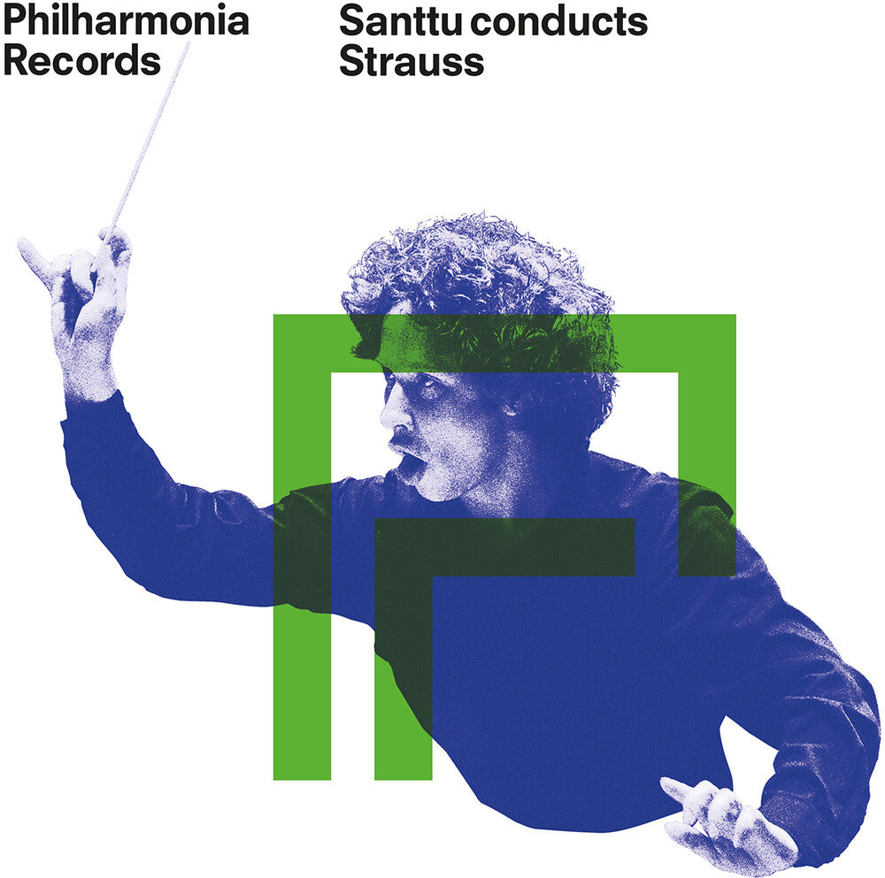 the album cover for Strauss / Philharmonia Orchestra - Santtu Conducts Strauss