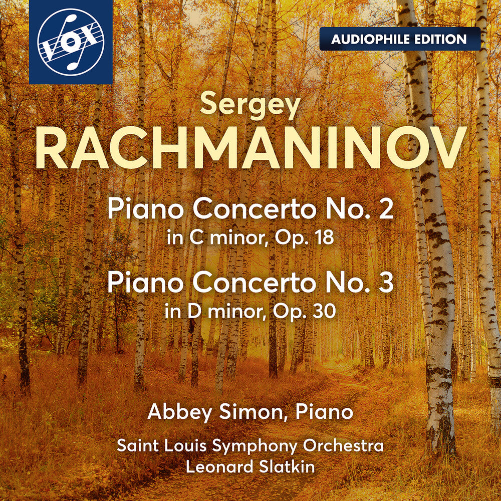 the album cover for Rachmaninoff / Simon / Slatkin - Piano Concerto No. 2 In C Mino