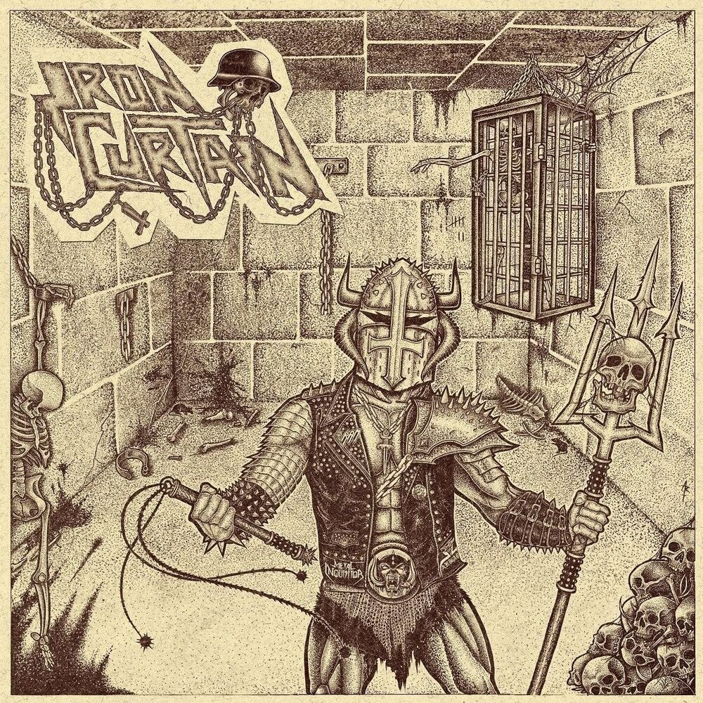 the album cover for Iron Curtain - Metal Gladiator