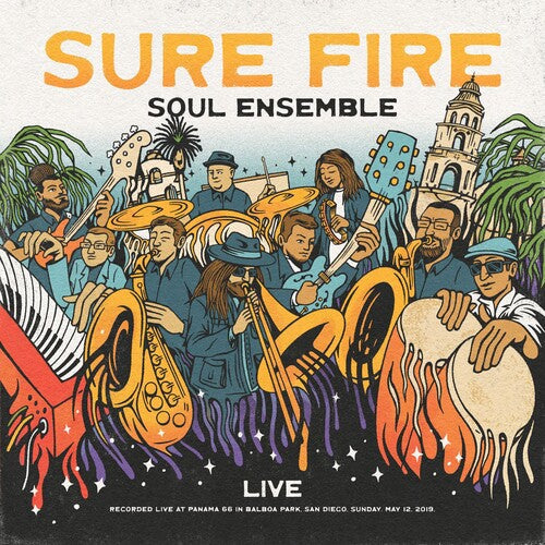 Sure Fire Soul Ensemble - Live At Panama 66 - Clear W/orange Swirl Vinyl Record