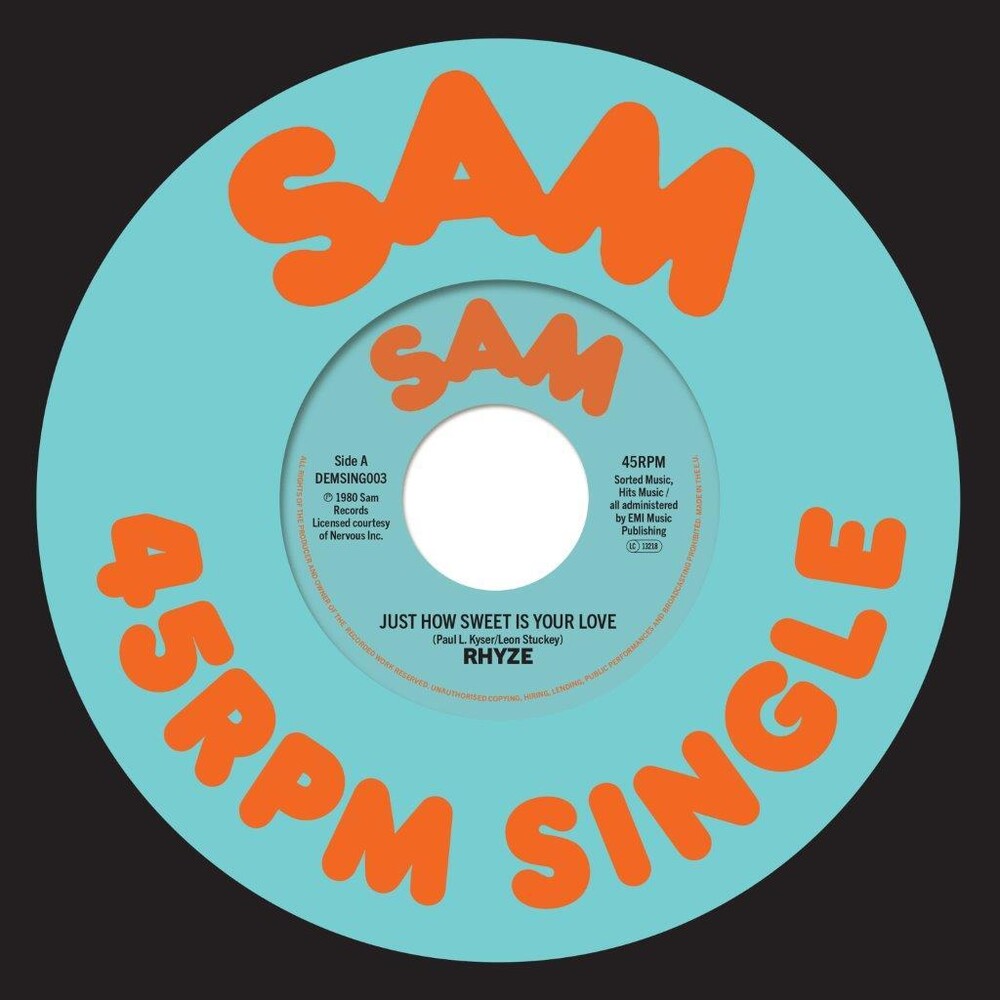 the album cover for Rhyze - Just How Sweet Is Your Love / I Found Love In You - 140-Gram Black Vinyl