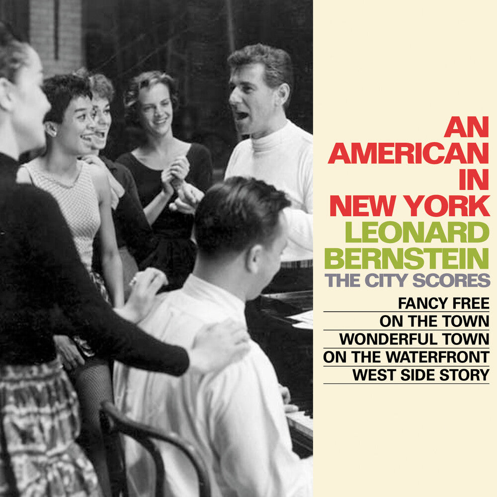 the album cover for Leonard Bernstein (Uk) - An American In New York: The City Scores (Uk)