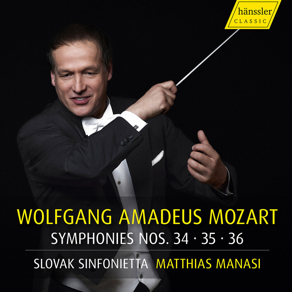 the album cover for Mozart / Slovak Sinfonietta - Symphonies Nos. 34, 35 & 36