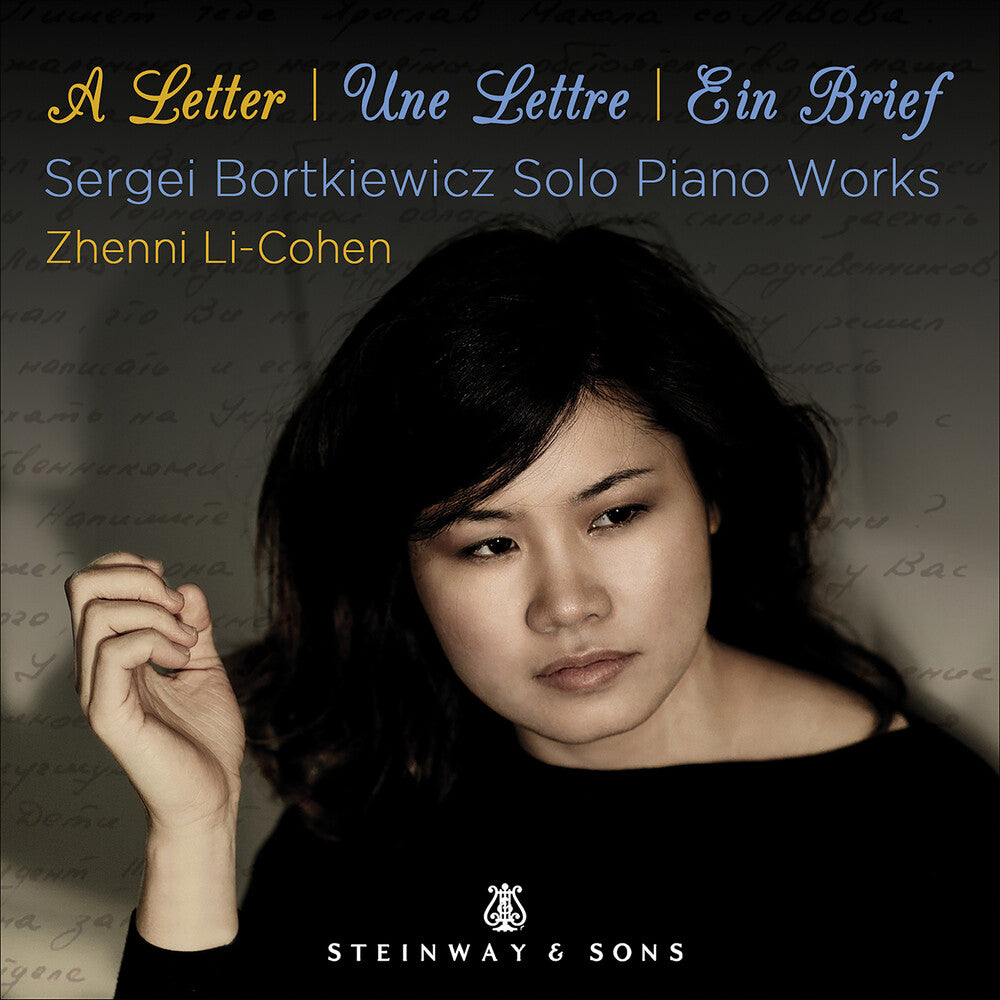 the album cover for Bortkiewicz / Cohen - Letter - Solo Piano Works
