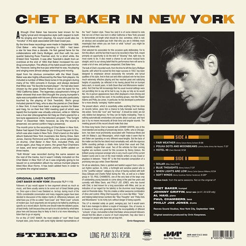 Chet Baker - In New York - Limited 180-Gram Vinyl with Bonus Track Vinyl Record