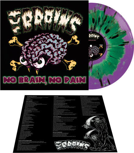 The Brains - No Brain No Pain - Green/purple Haze Splatter Vinyl Record