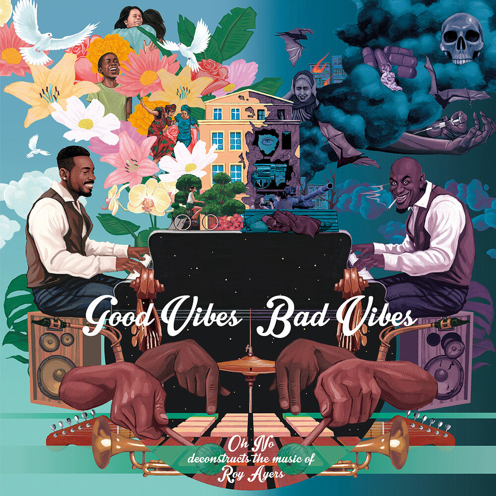 the album cover for Oh No / Roy Ayers - Good Vibes / Bad Vibes
