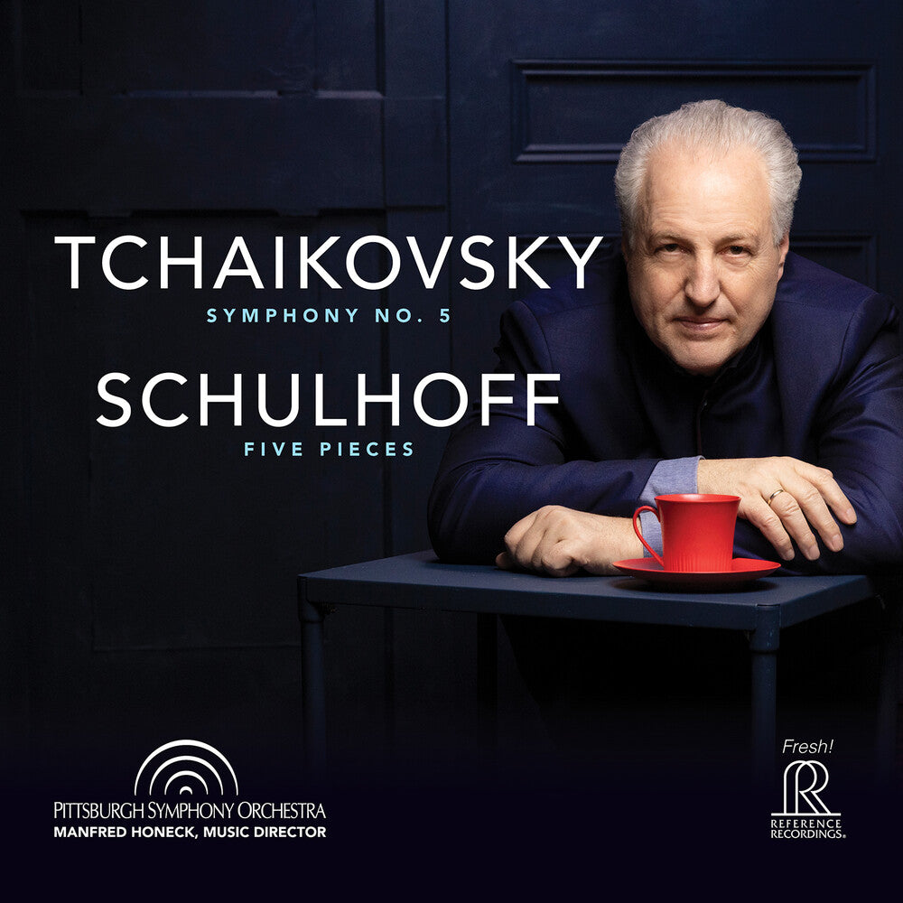 the album cover for Tchaikovsky / Schulhoff - Symphony No. 5 Schulhoff: Five Pieces For String