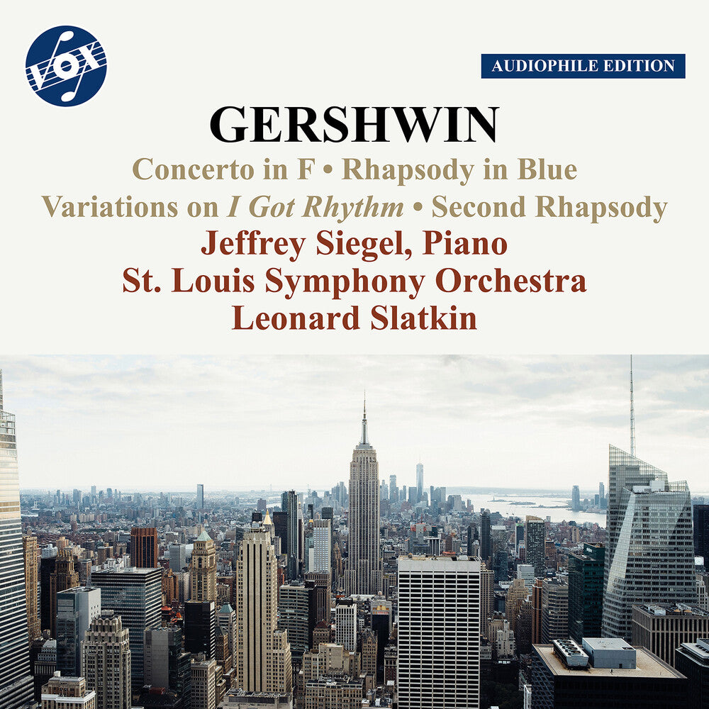 the album cover for Gershwin / Siegel / St. Louis Symphony Orchestra - Piano Concerto In F Rhapsody No. 2 I Got Rhythm