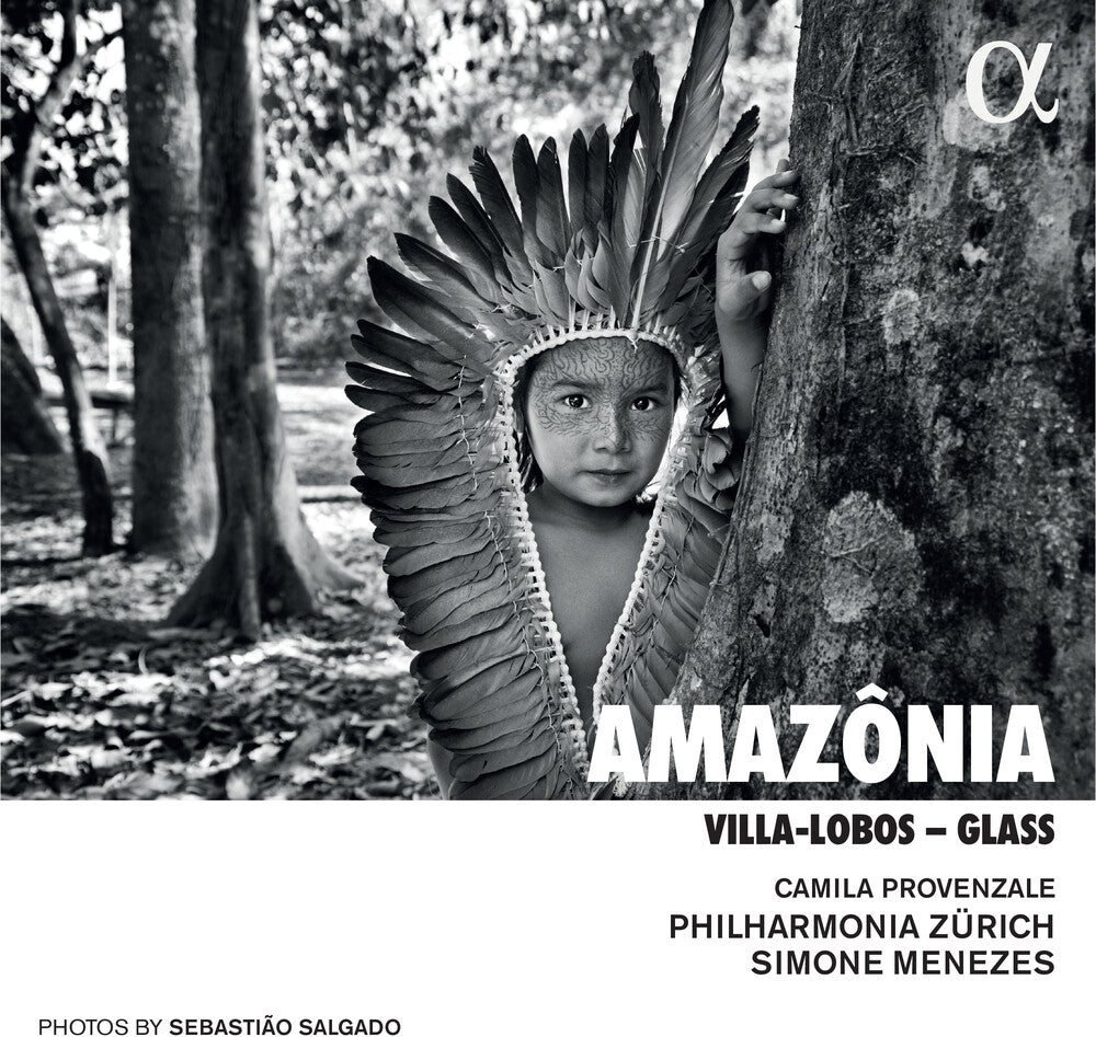 the album cover for Glass / Provenzale / Philharmonia Zurich - Amazonia