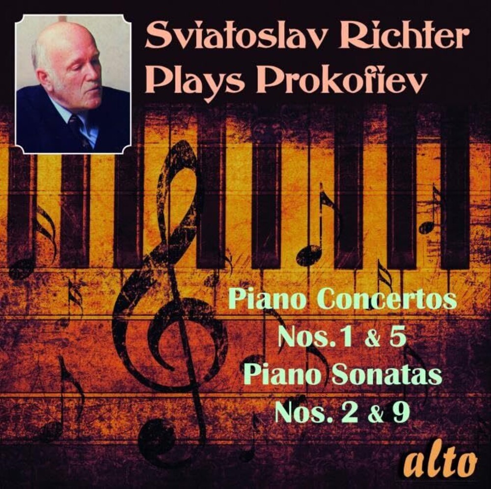 the album cover for Sviatoslav Richter - Richter Plays Prokofiev Sonatas 2 9 & Concertos 1