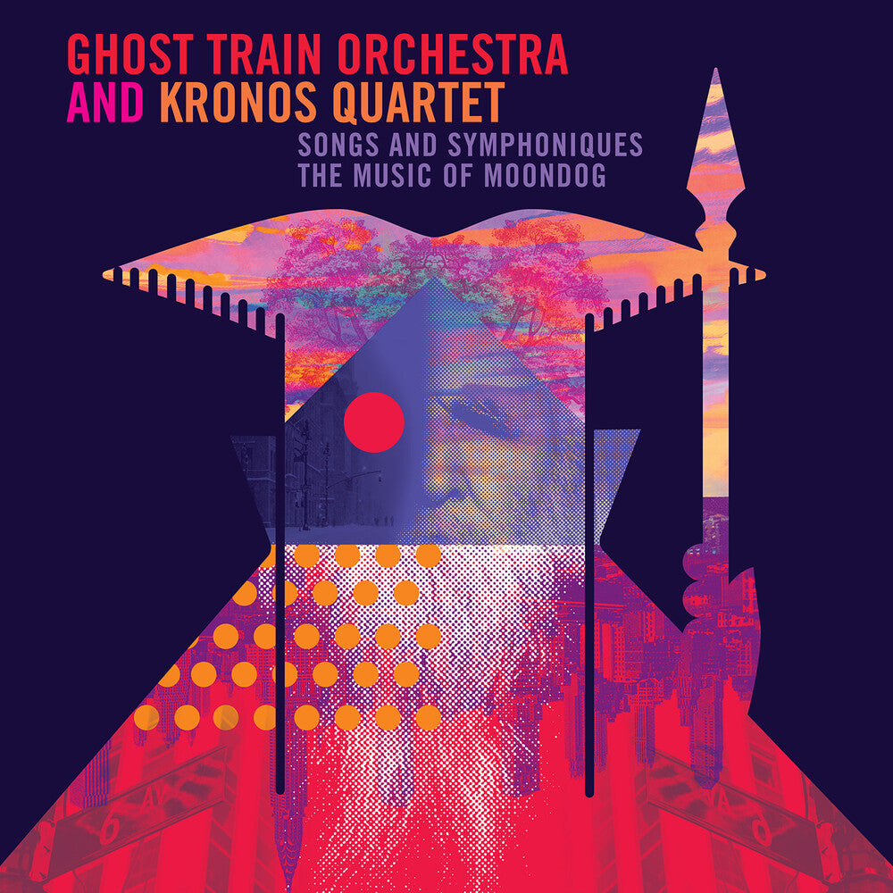 the album cover for Moondog / Ghost Train Orchestra - Songs & Symphoniques - The Music Of Moondog