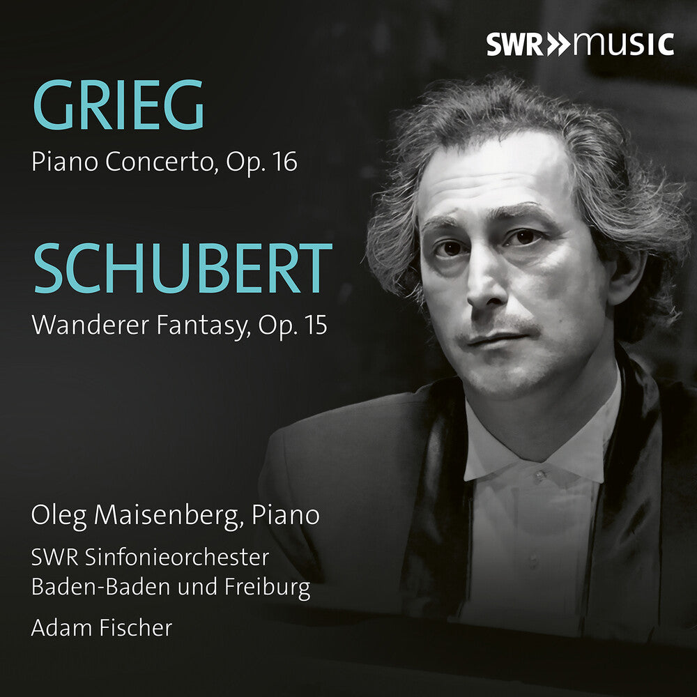 the album cover for Grieg / Schubert / Maisenberg - Oleg Maisenberg Plays Grieg & Schubert