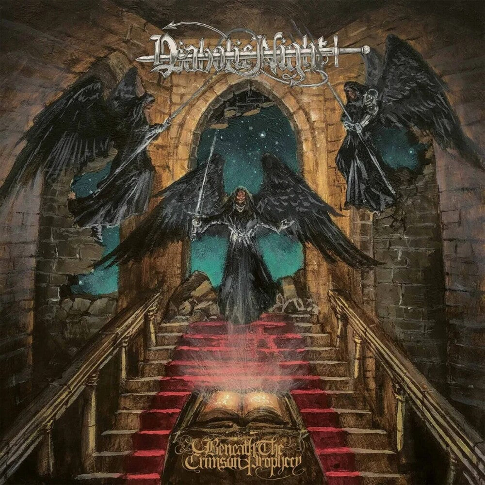 the album cover for Diabolic Night - Beneath The Crimson Prophecy