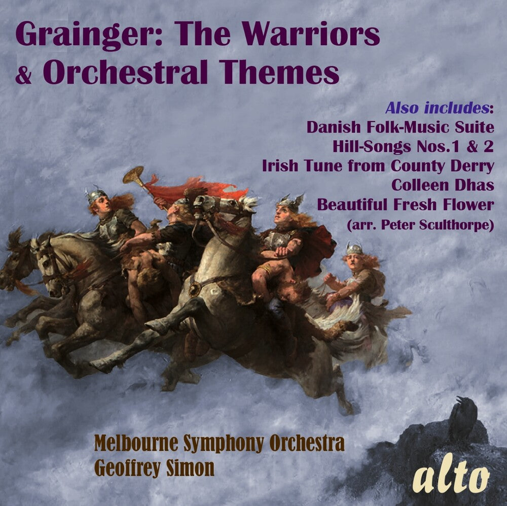 the album cover for Melbourne Symphony Orchestra / Geoffrey Simon - Percy Grainger: Warriors & Other Orchestral Works