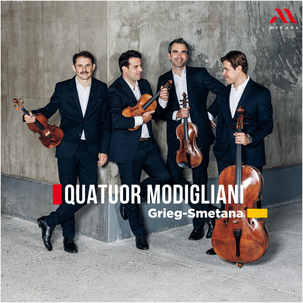 the album cover for Quatuor Modigliani - Grieg - Smetana