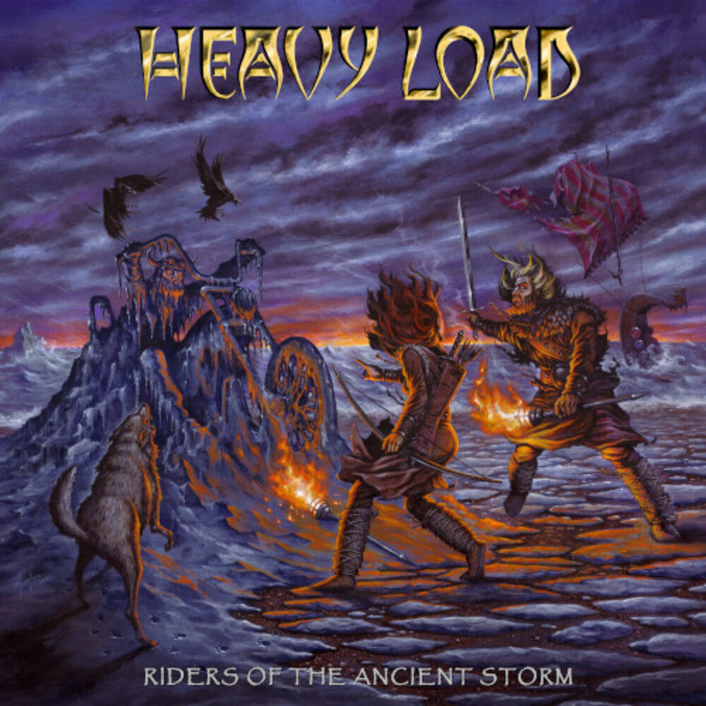the album cover for Heavy Load - Riders Of The Ancient Storm