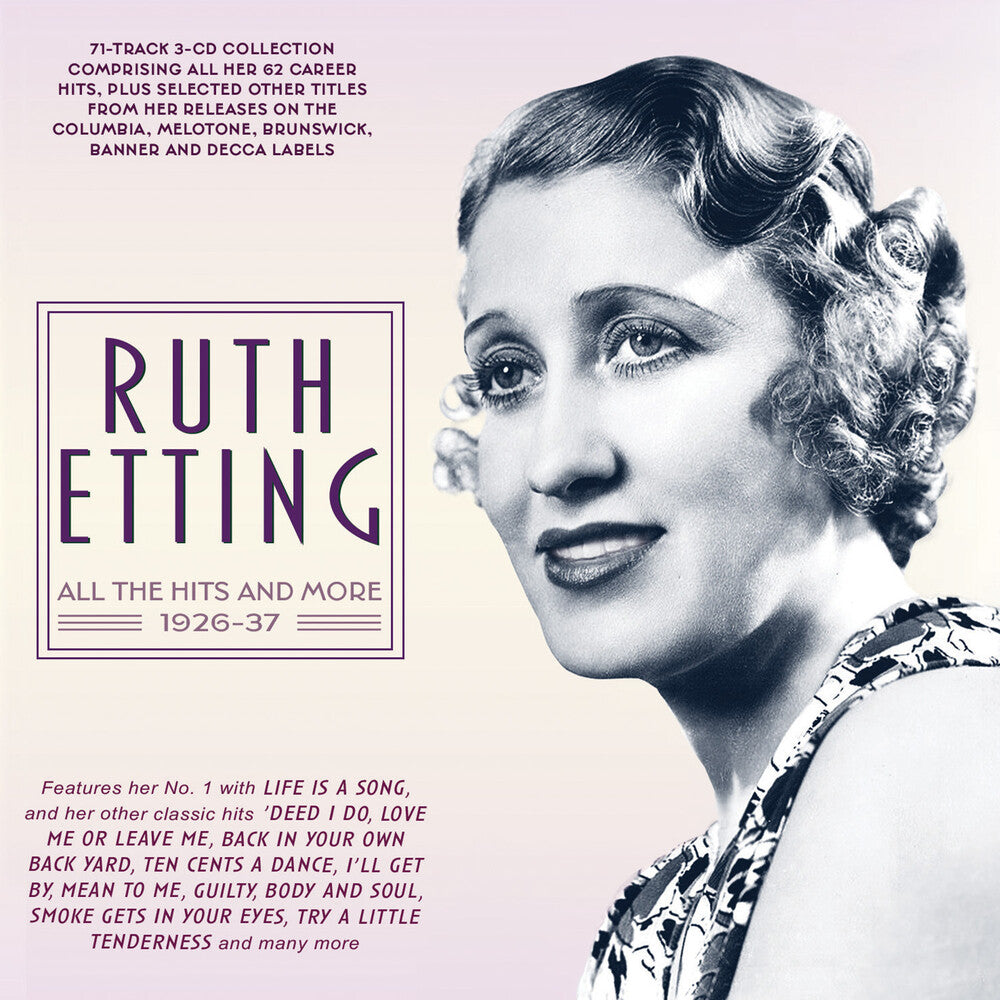 the album cover for Ruth Etting - All The Hits And More 1926-37