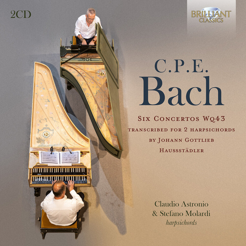 the album cover for C Bach .F.E. - Six Concertos, Wq43 Transcribed For 2 Harpsichords
