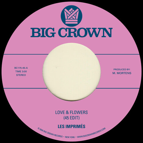 Les Imprimes - Love & Flowers (45 Edit) / You Vinyl Record