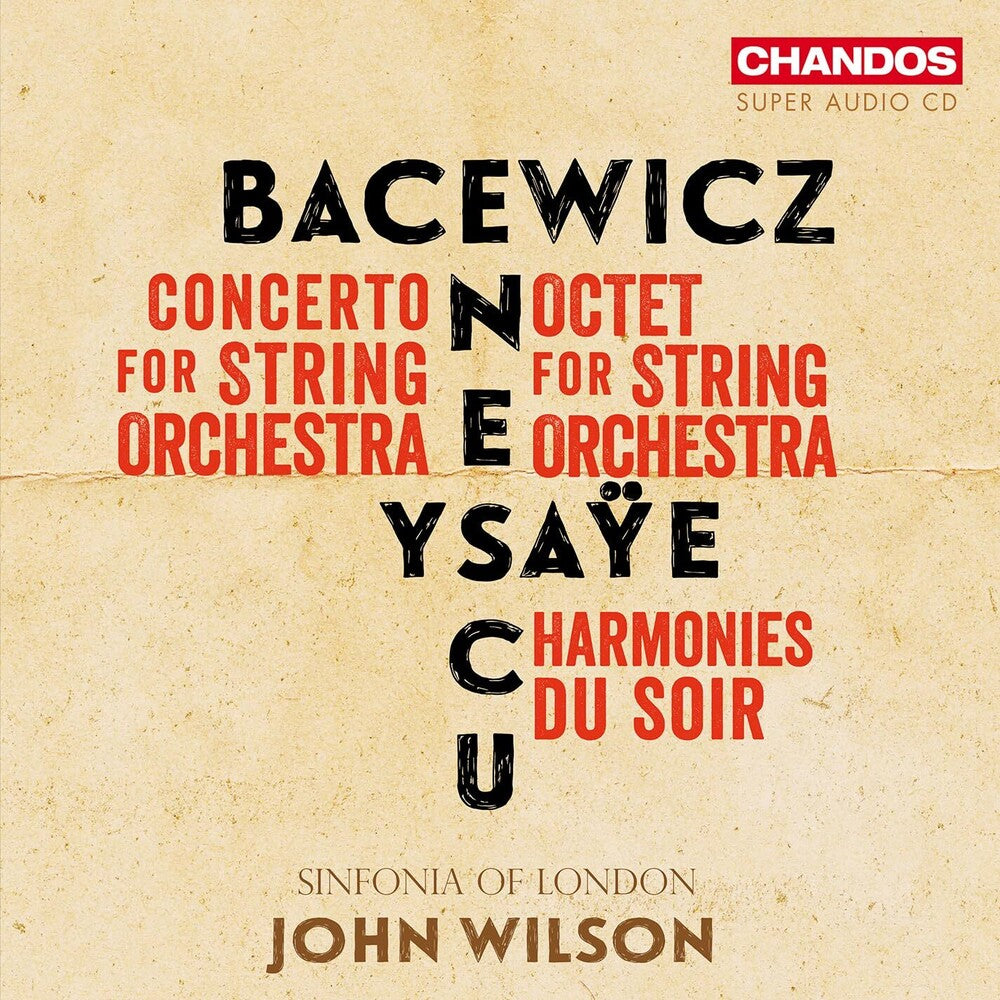 the album cover for Bacewicz / Enescu / Sinfonia Of London - Music For Strings (Hybr)