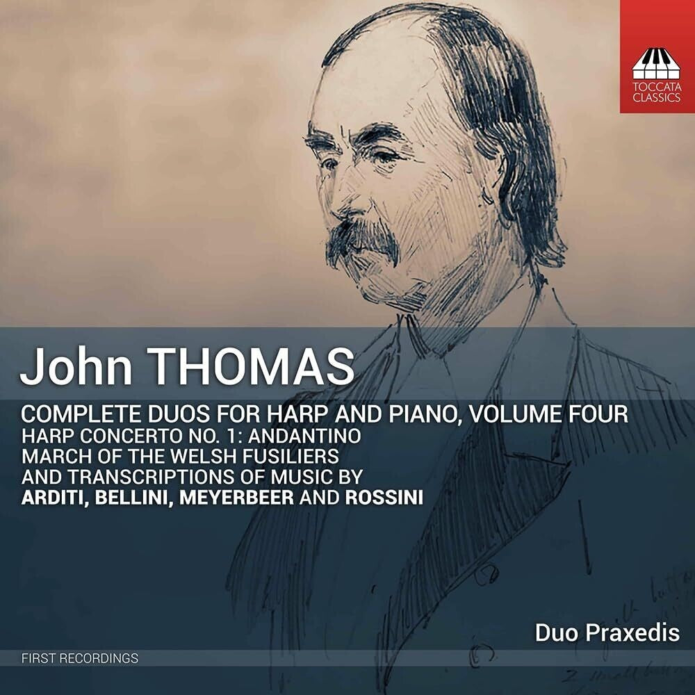 the album cover for Meyerbeer / Bellini - Complete Duos For Harp & Piano, Vol. 4