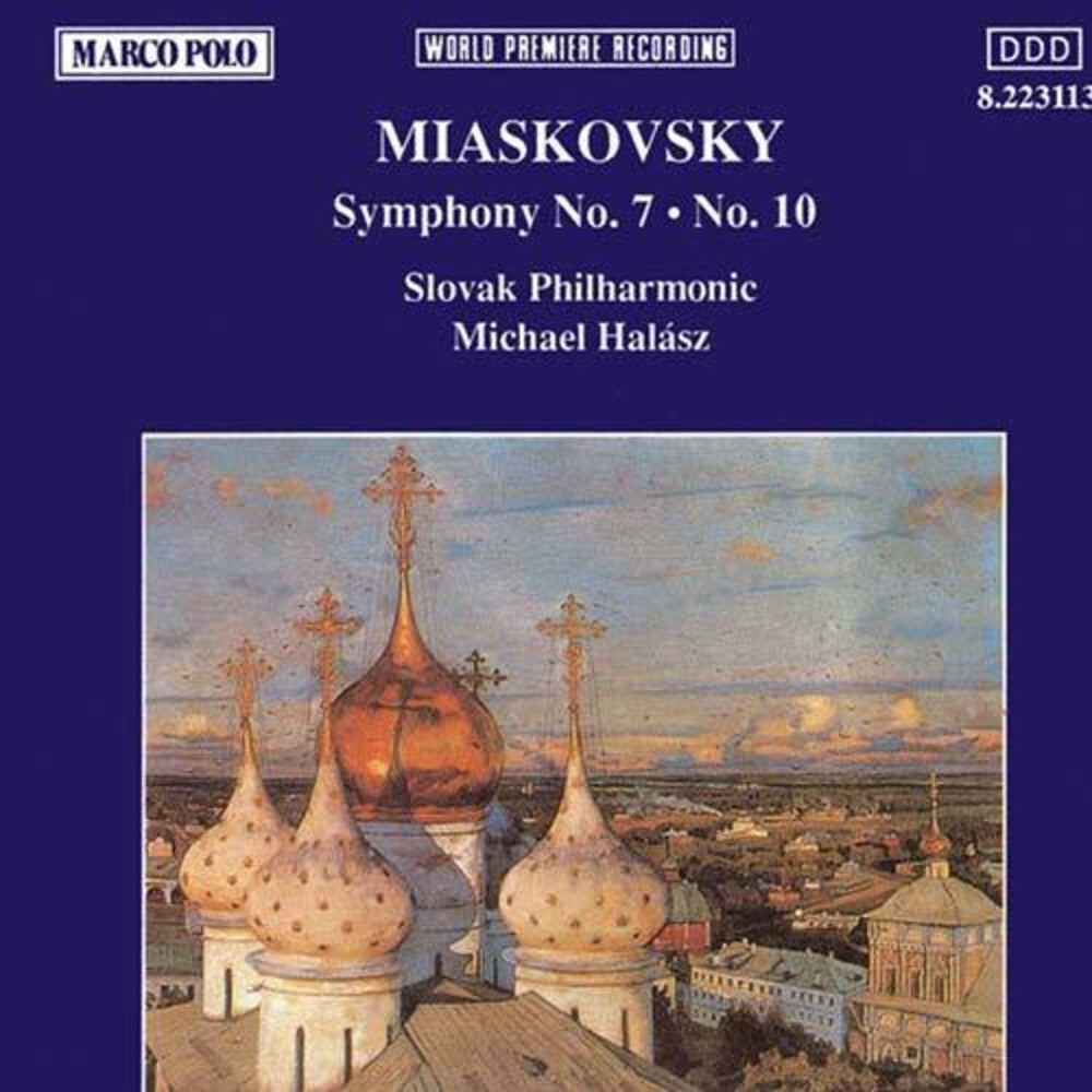 the album cover for Miaskovsky / Halasz / Slovak Philharmonic - Symphonies 7 & 10