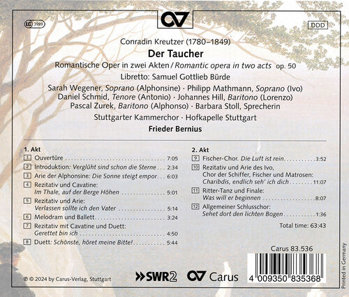 Kreutzer / Stuttgart / Wegener - Der Taucher - Music CD