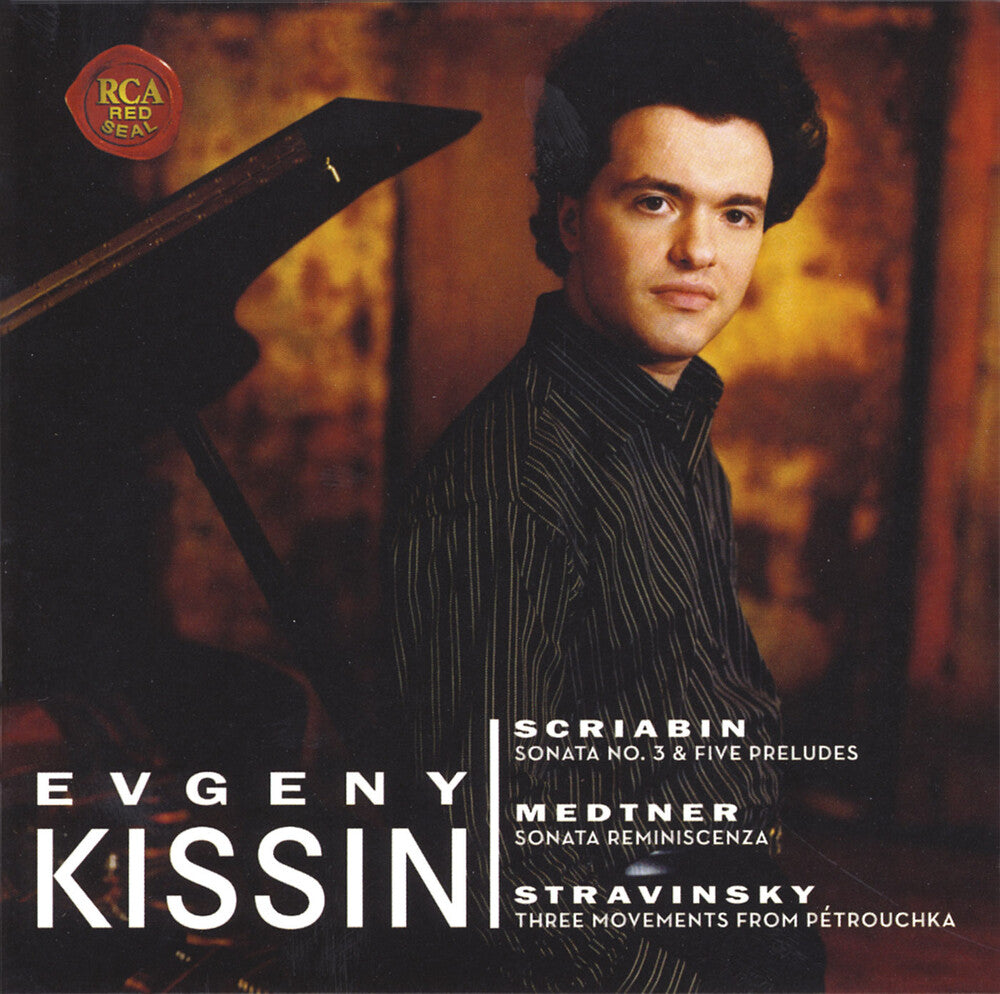 the album cover for Evgeny Kissin - Scriabin Medtner Stravinsky Piano Works