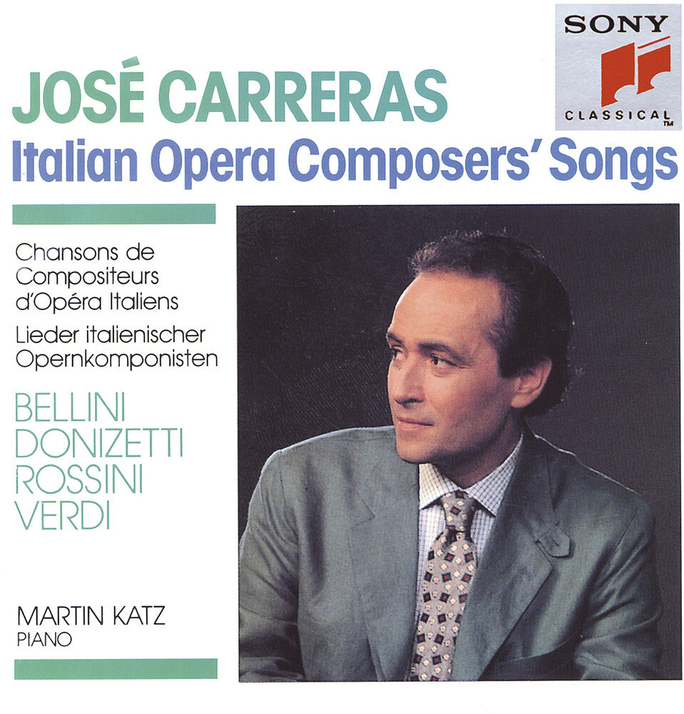 the album cover for Vocals Jose Carreras - Italian Opera Composer's Songs