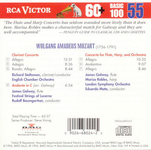 Mozart / Stoltzman / Galway / Robles - Clarinet Concerto / Flute & Harp Concerto - Music CD