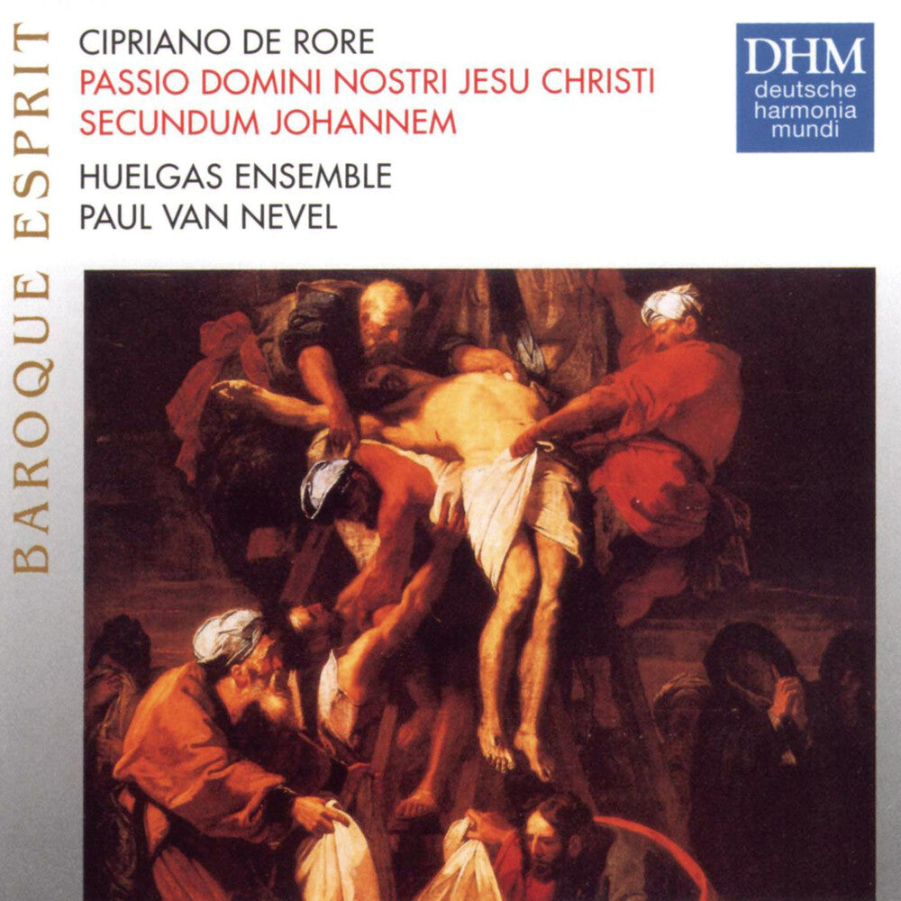 the album cover for De Rore / Huelgas Ensemble / Van Nevel - St John's Passion