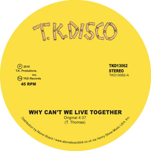 Thomas,timmy - Why Can't We Live Together - Vinyl Record