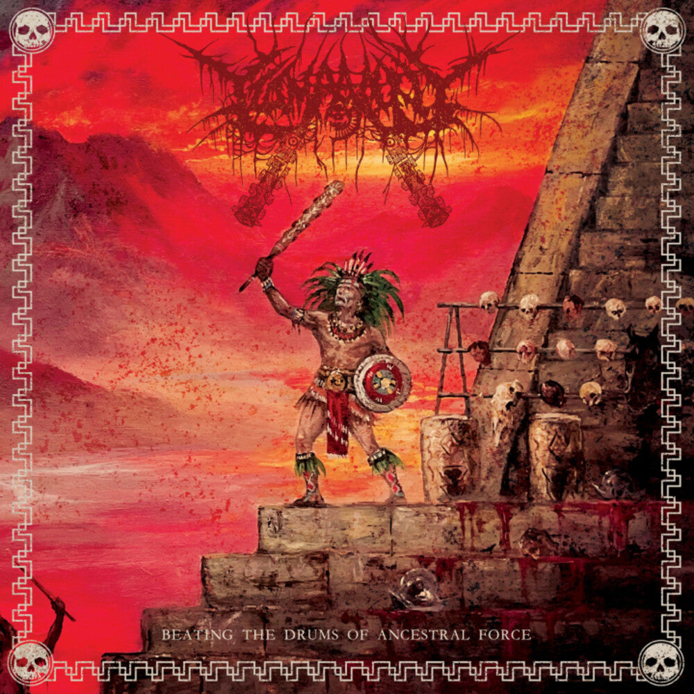 the album cover for Tzompantli - Beating The Drums Of Ancestral Force