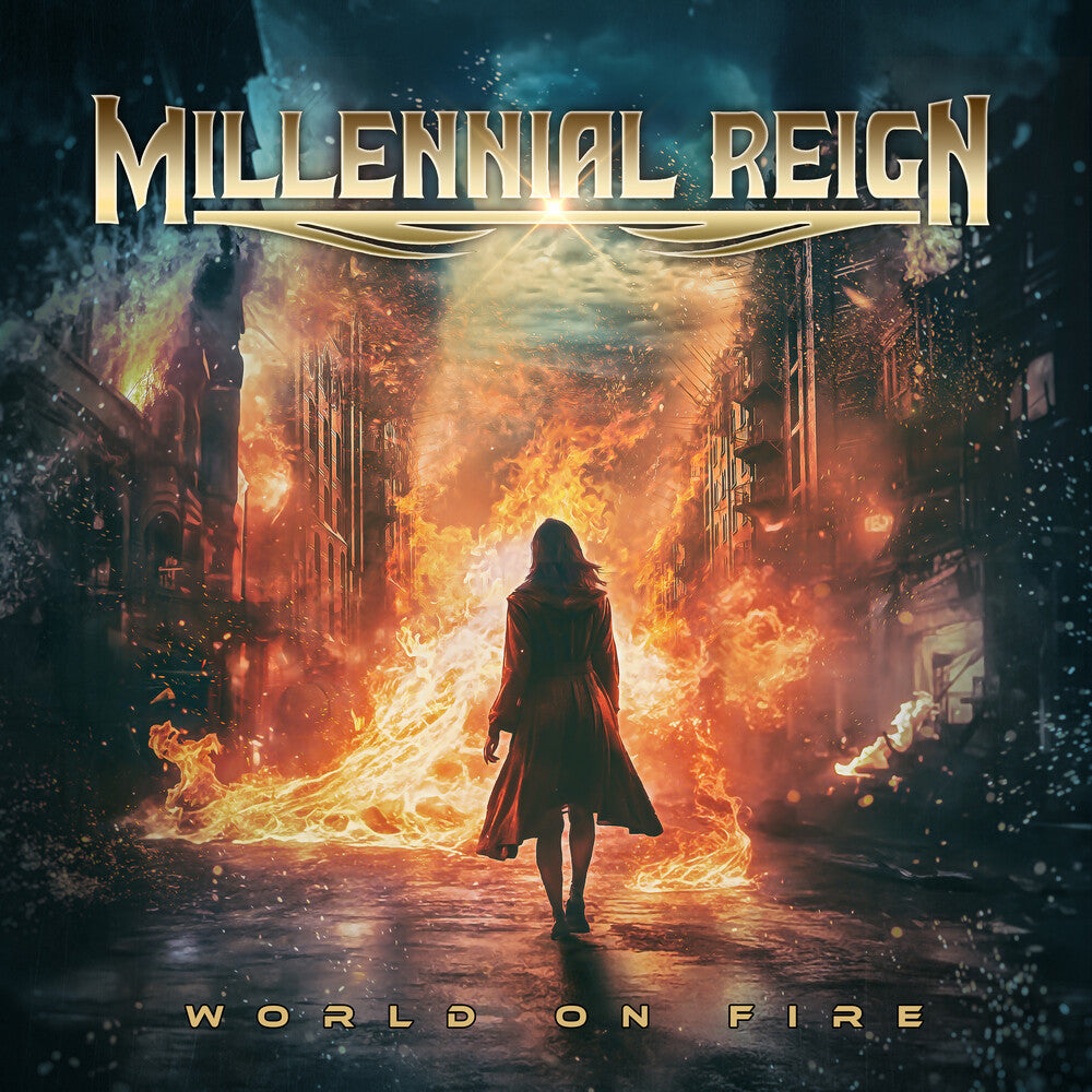 the album cover for Millenial Reign - World On Fire