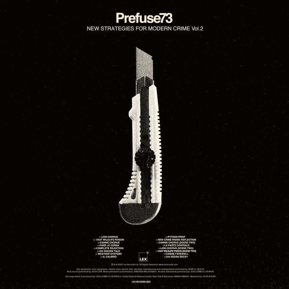 the album cover for Prefuse 73 - New Strategies For Modern Crime Vol. 2