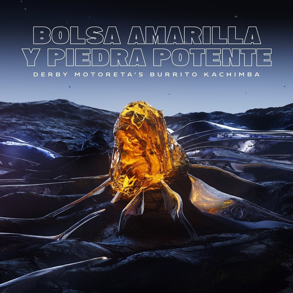 the album cover for Derby Motoreta's Burrito Kachimba - Bolsa Amarilla Y Piedra Potente