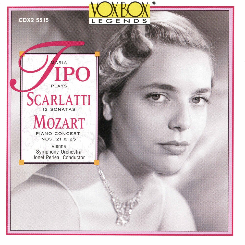 the album cover for Vienna Symphony Orchestra - Maria Tipo Plays Mozart & Scarletti