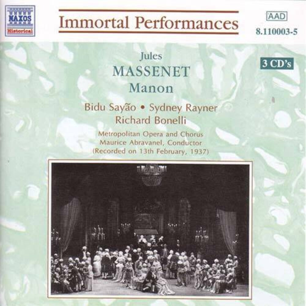 the album cover for Massenet: Manon / Various - Massenet: Manon / Various