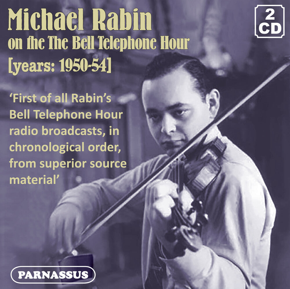 the album cover for Michael Rabin - Michael Rabin On The Bell Telephone Hour 1950/54