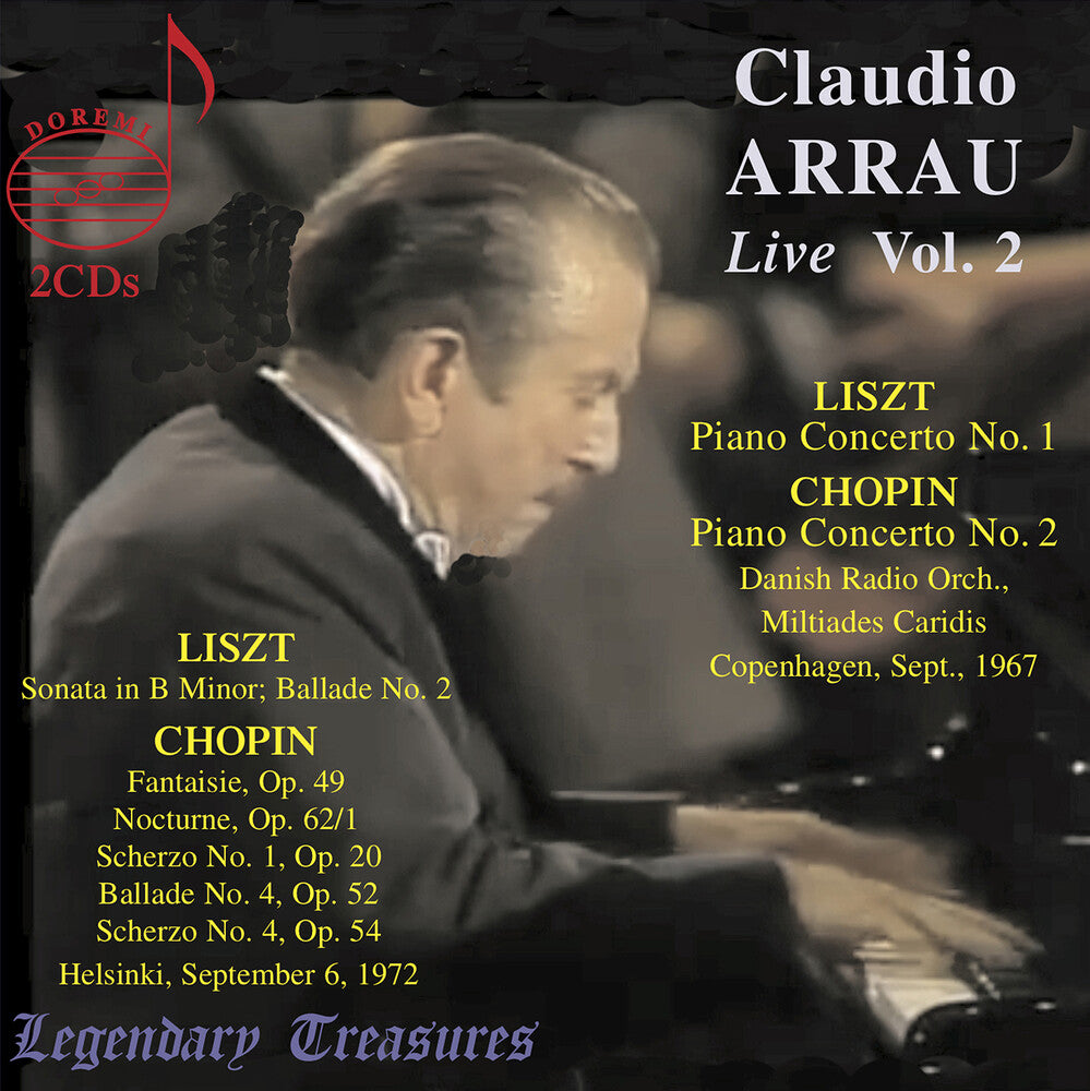 the album cover for Chopin / Liszt / Danish Radio Orchestra - Claudio Arrau Live, Vol. 2