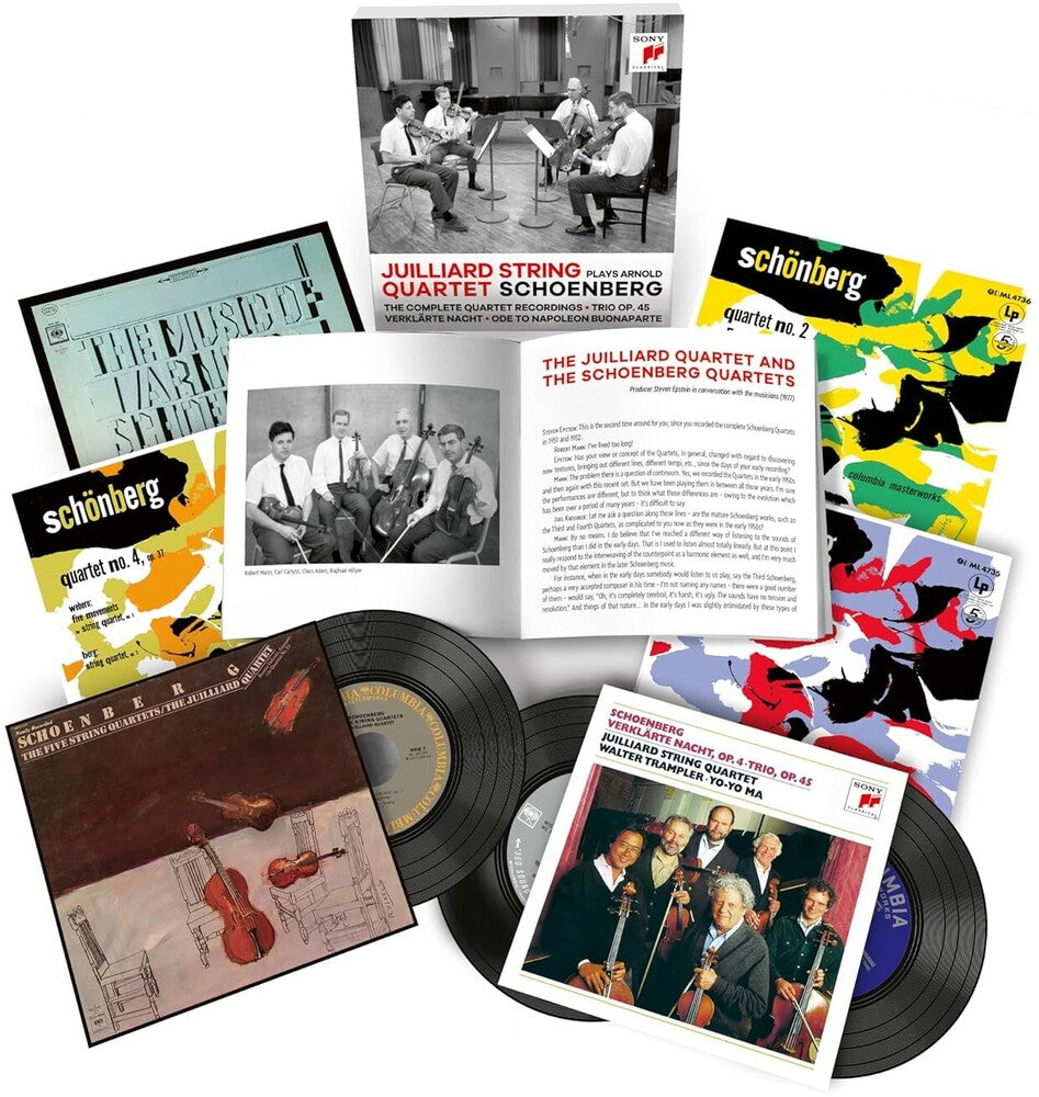 the album cover for Shoenberg / Gould / Juilliard String Quartet - Julliard String Quartet Plays Schoenberg