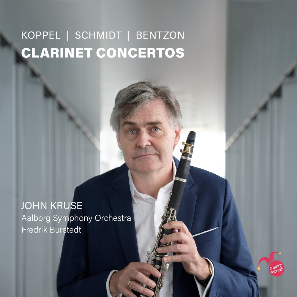 the album cover for John Kruse / Aalborg Symphony Orchestra - Koppel Schmidt & Bentzon: Clarinet Concertos