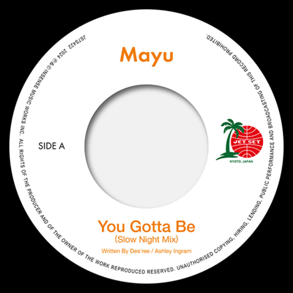 the album cover for Mayu - You Gotta Be (Slow Night Mix) / Eh Eh (Nothing