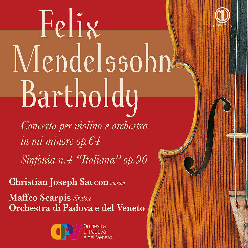 the album cover for Bartholdy / Saccon / Orchestra Di Padova - Concerto Per Violino E Orchestra In Mi Minore