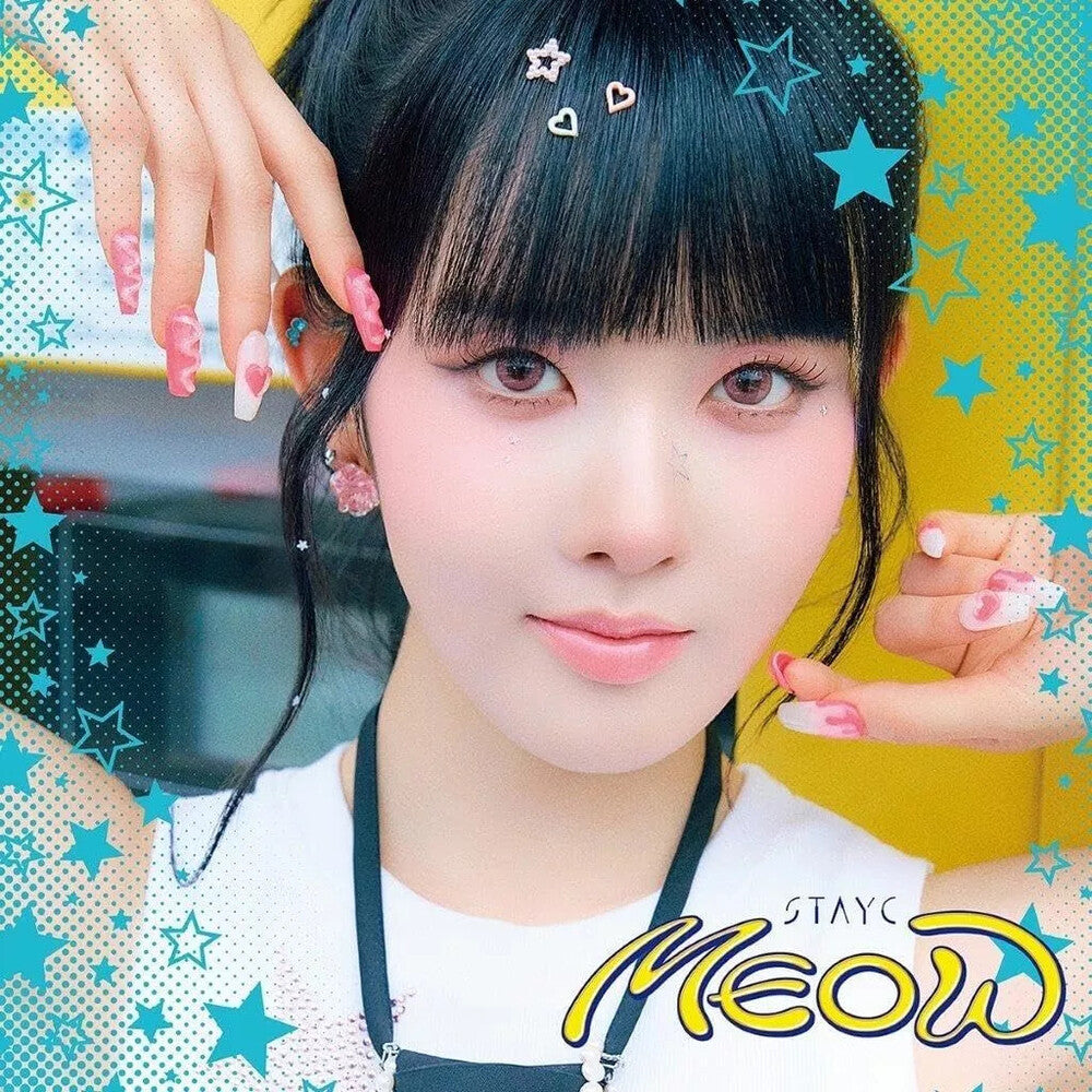 the album cover for Stayc - Meow/Cheeky Ice Thang - Sieun Edition
