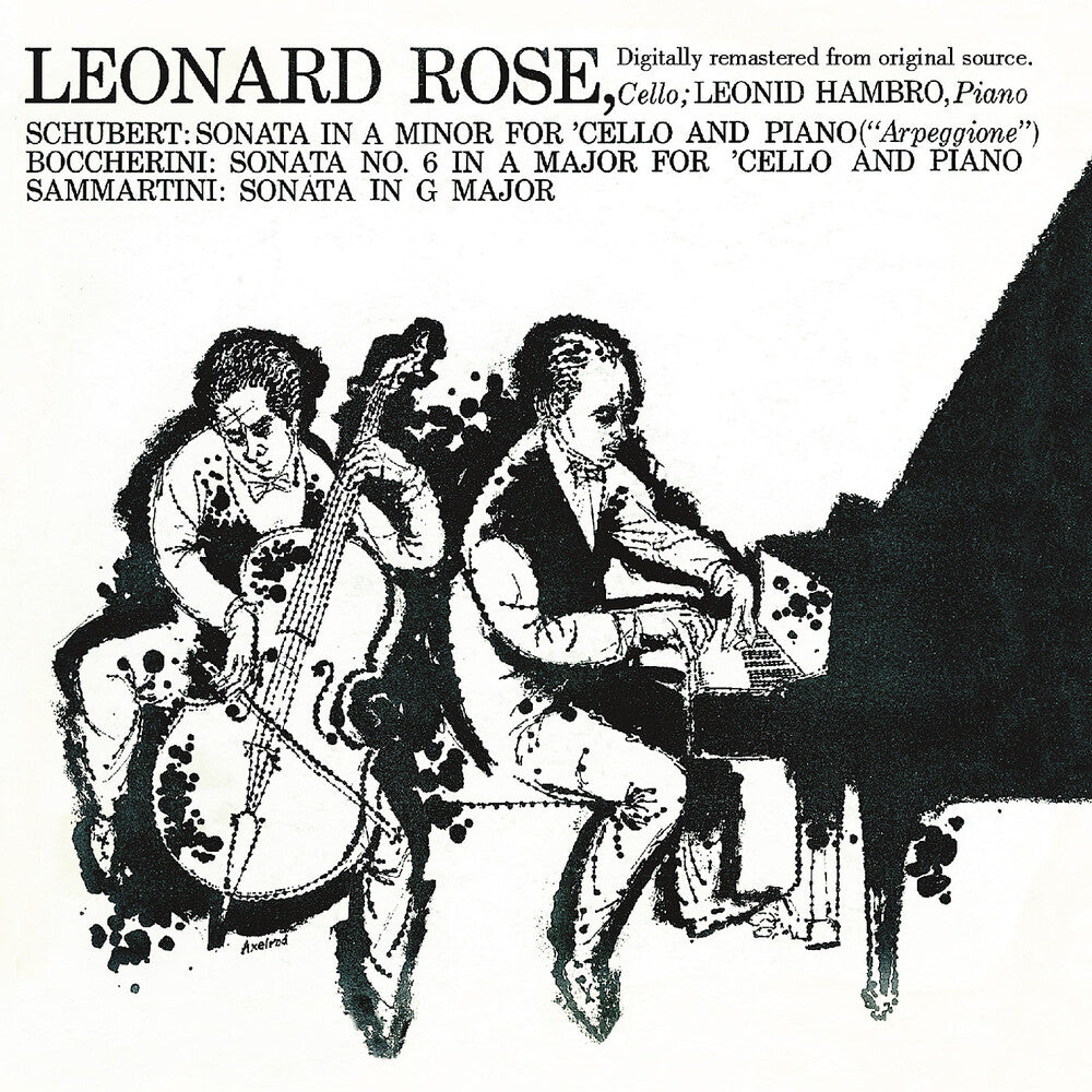 the album cover for Leonard Rose - Plays Schubert/Boccherini/Samm