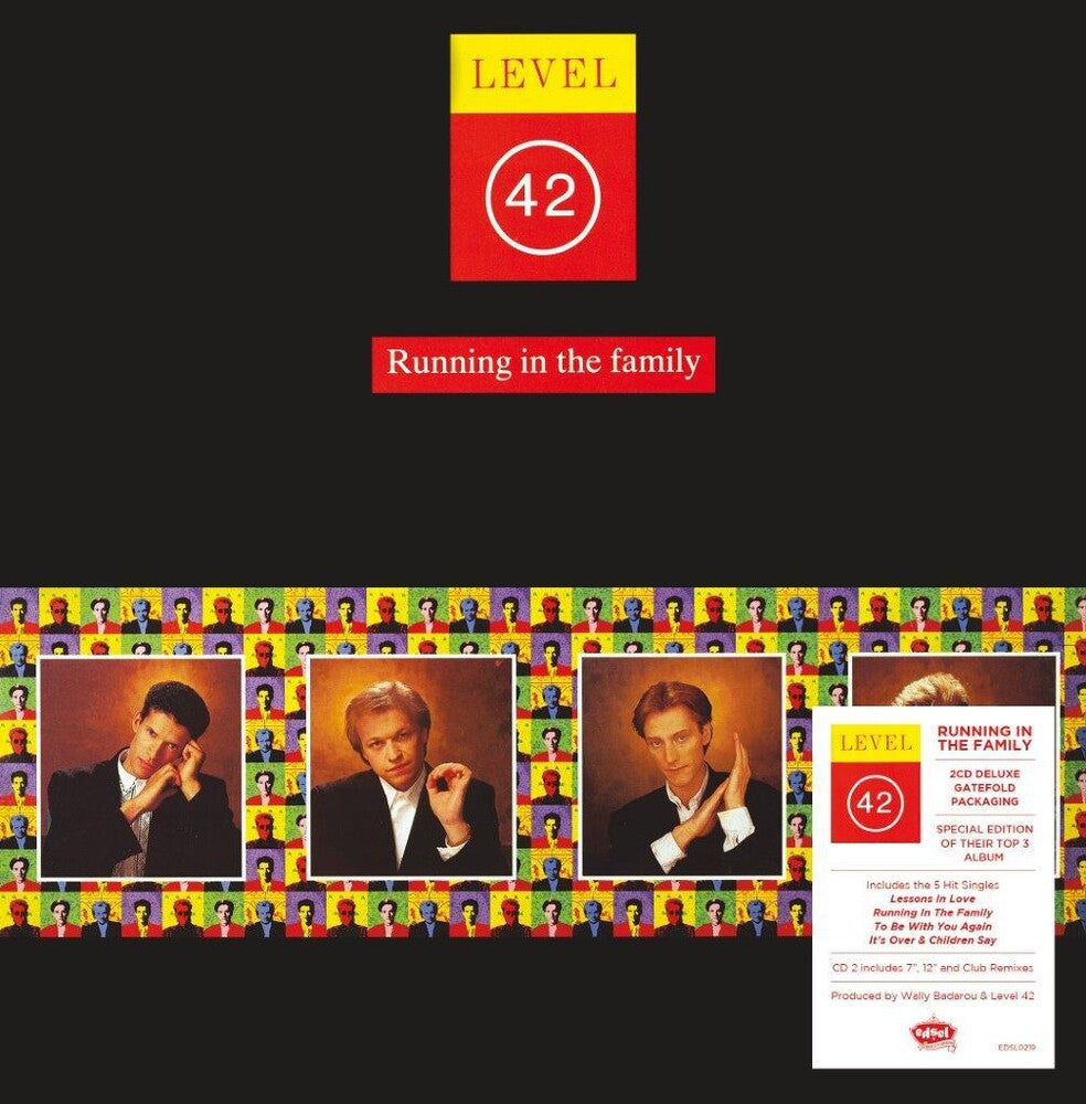 the album cover for Level 42 - Running In The Family - Deluxe Gatefold Packaging
